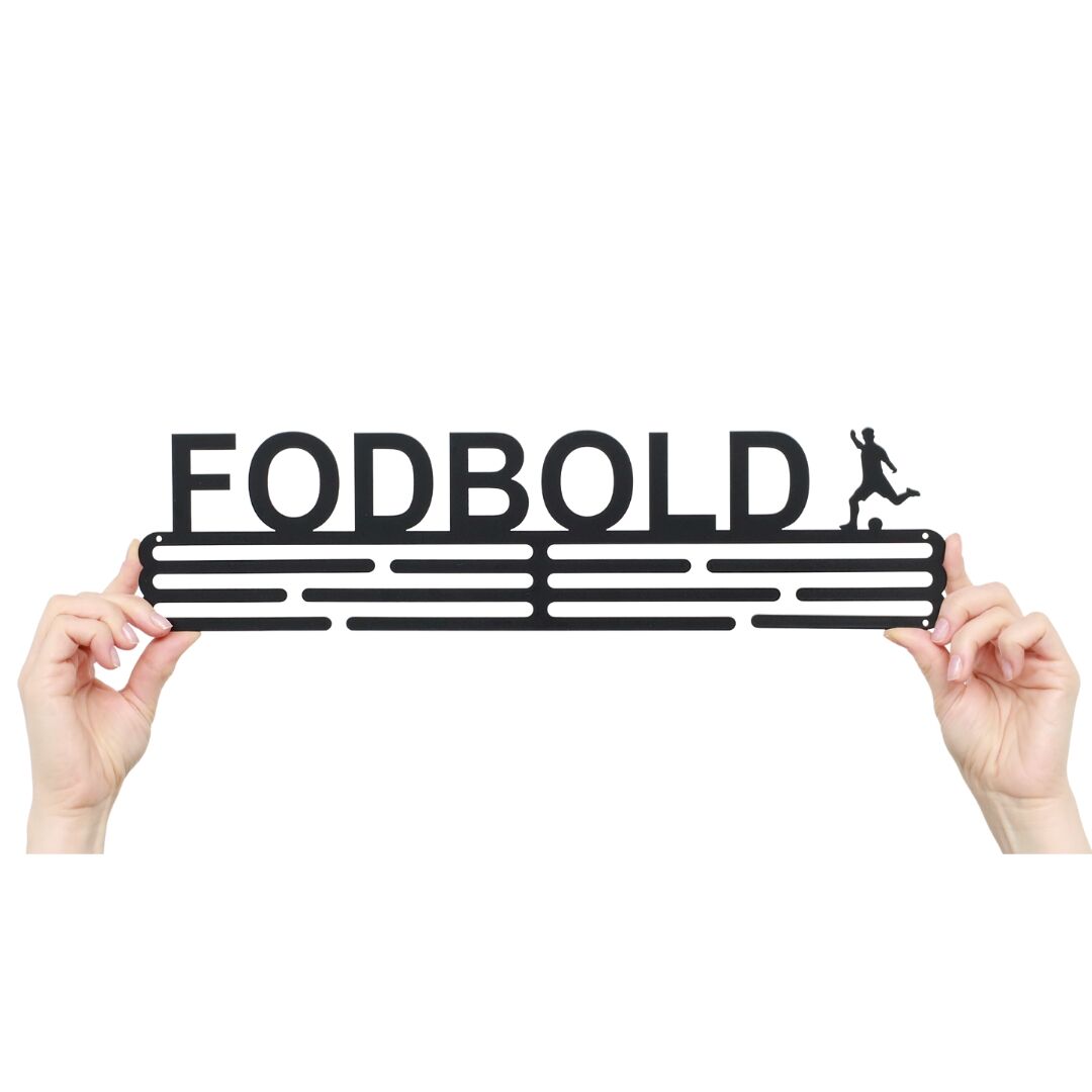 Medalje ophæng - Fodbold (Sort) 1 Fodbold medalje ophæng i sort