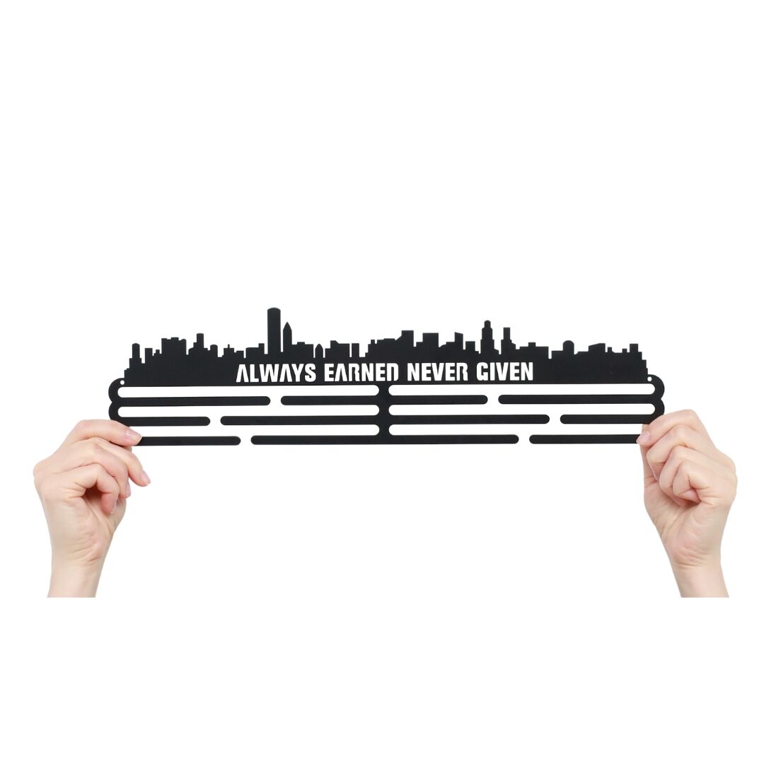 Medalje ophæng - AlwaysEarnedNeverGiven (Sort) 1 Medalje ophæng Always Earned Never Given sort